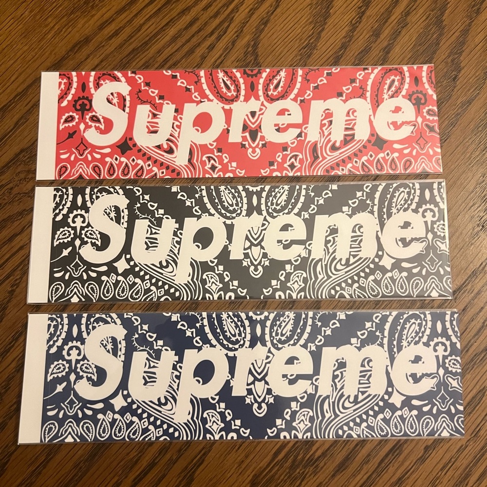 Supreme Paisley Box Logo Sticker Set